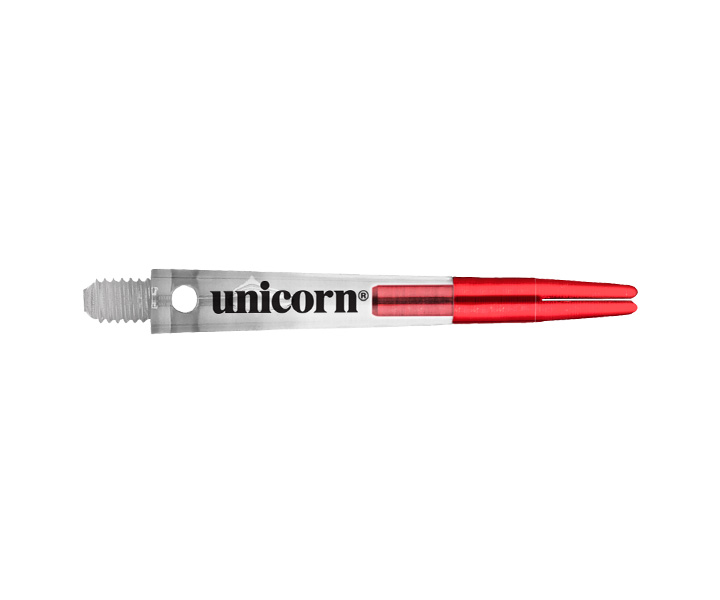 DARTS SHAFT【 unicorn 】Gripper ZeroDegree Medium Clear/Red 78770