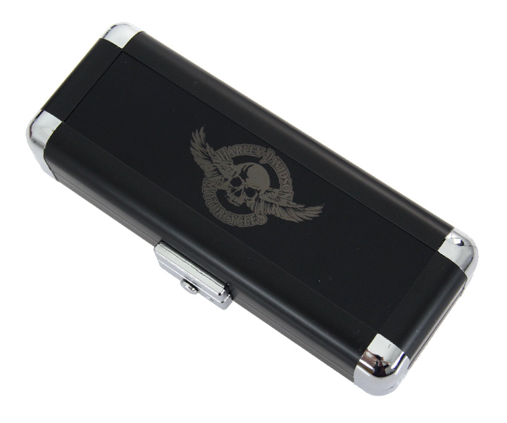 DARTS CASE【HARLEY-DAVIDSON】Metal Carrying Case Skull with Wing