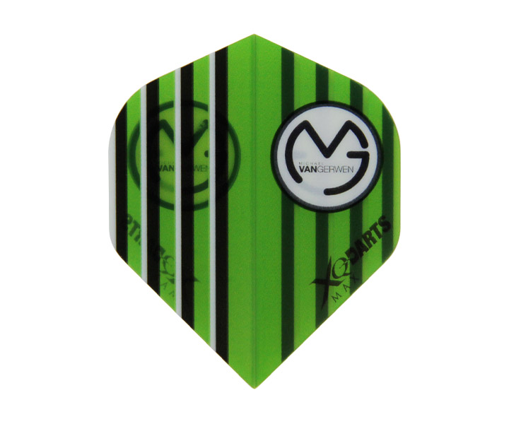 DARTS FLIGHT【 XQ MAX DARTS 】MichelVanGerwen Model Green Transparent