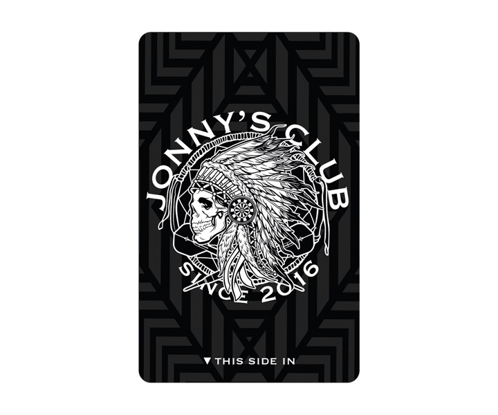 DARTS GAME CARD【DARTSLIVE】JONNY'S CLUB White