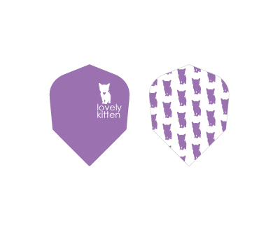 *廢盤*DARTS FLIGHT【 PRO 】Lovely Kitten Shape Purple