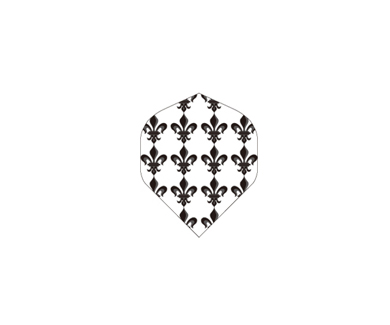 DARTS FLIGHT【PRO】Pattern Crest Standard White/Black