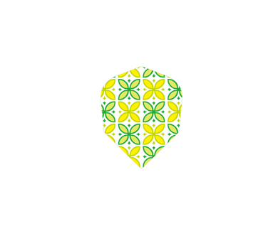 DARTS FLIGHT【 PRO 】Yellow/Green Pattern Shape