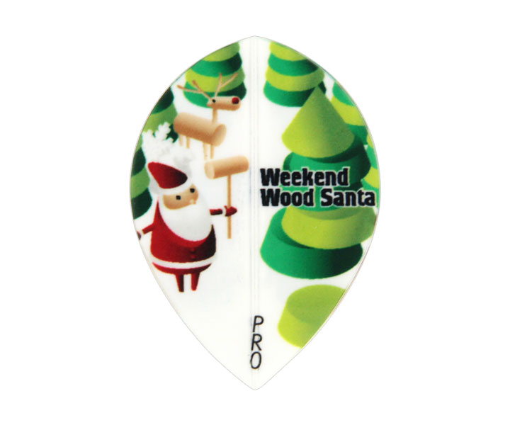 DARTS FLIGHT【PRO】Weekend Wood Santa Teardrop