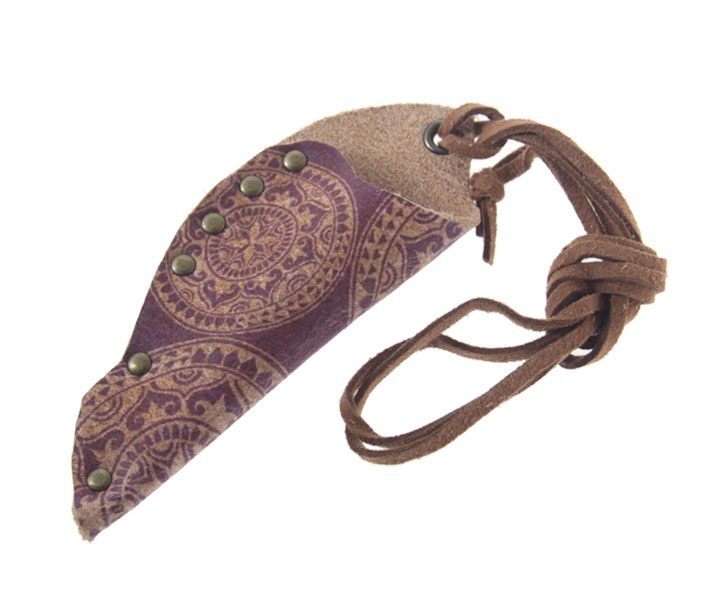 DARTS CASE【Bricolage】Leather case neck strap Purple