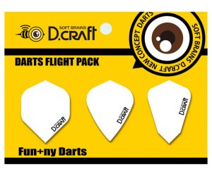 DARTS FLIGHT【 D.Craft 】DC Flight B-SET White（STANDARD/KITE/FANTAIL）