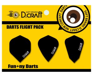 DARTS FLIGHT【D.Craft】DC Flight B-SET Black（STANDARD/KITE/FANTAIL）