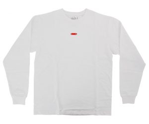 DARTS APPAREL【COSMO DARTS】FRUITS OF THE LOOM Long sleeve shirt Box logo White M