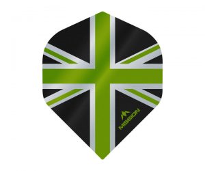 DARTS FLIGHT【 MISSION 】MISSION Alliance Union Jack Standard Black with Green