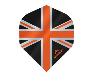DARTS FLIGHT【 MISSION 】MISSION Alliance Union Jack Standard Black with Orange