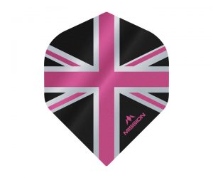DARTS FLIGHT【 MISSION 】MISSION Alliance Union Jack Standard Black with Pink