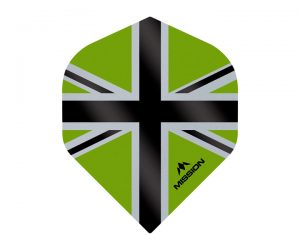 DARTS FLIGHT【MISSION】MISSION Alliance X Union Jack Standard Green with Black 