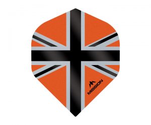DARTS FLIGHT【MISSION】MISSION Alliance X Union Jack Standard Orange with Black 