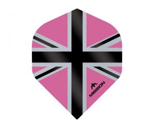 DARTS FLIGHT【MISSION】MISSION Alliance X Union Jack Standard Pink with Black 