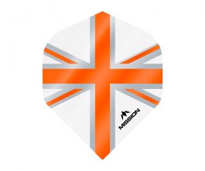 DARTS FLIGHT【 MISSION 】MISSION Alliance Union Jack Standard White with Orange