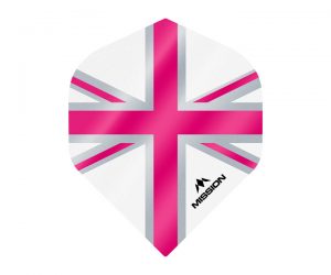 DARTS FLIGHT【MISSION】MISSION Alliance Union Jack Standard White with Pink
