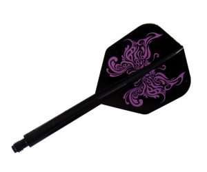 DARTS FLIGHT【CONDOR】AXE TRIBAL BUTTERFLY Lucy Chang Model Small Long Black