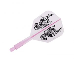 DARTS FLIGHT【CONDOR】AXE TRIBAL BUTTERFLY Lucy Chang Model Small Short ClearPink