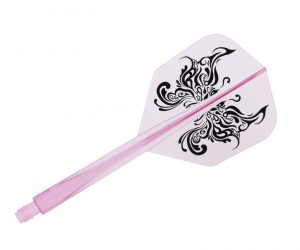 DARTS FLIGHT【CONDOR】AXE TRIBAL BUTTERFLY Lucy Chang Model Small Long ClearPink