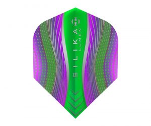 DARTS FLIGHT【Harrows】SILIKA LUMEN Flight Shape Purple/Green 5125