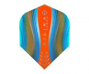 DARTS FLIGHT【 Harrows 】SILIKA LUMEN Flight Shape Aqua/Orange 5126