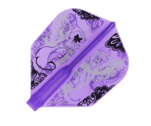 DARTS FLIGHT【Fit Flight】Printed Series Monarch Fairy Shape Purple