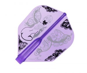 DARTS FLIGHT【Fit Flight AIR】Printed Series Monarch Fairy Shape Purple